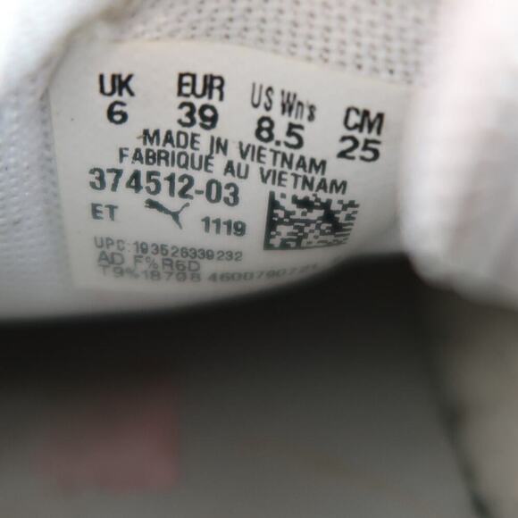Puma Shoes Womens 8.5 Sneakers Vikky Athletic Trainers Casual Lifestyle White - Picture 10 of 12